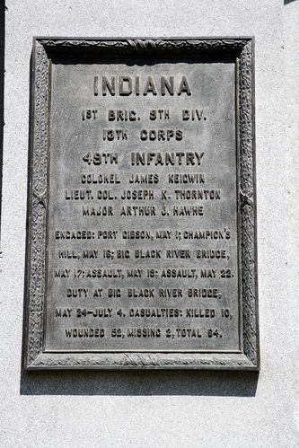 49th, 54th and 69th Indiana Infantry Monument