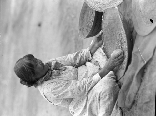 Maggie Howard cleaning Manzanita berries