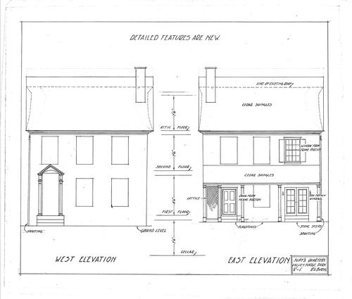 Supt's Quarters, Valley Forge Park: West/East Elevation