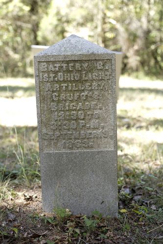 Battery B, First Ohio Light Artillery Marker