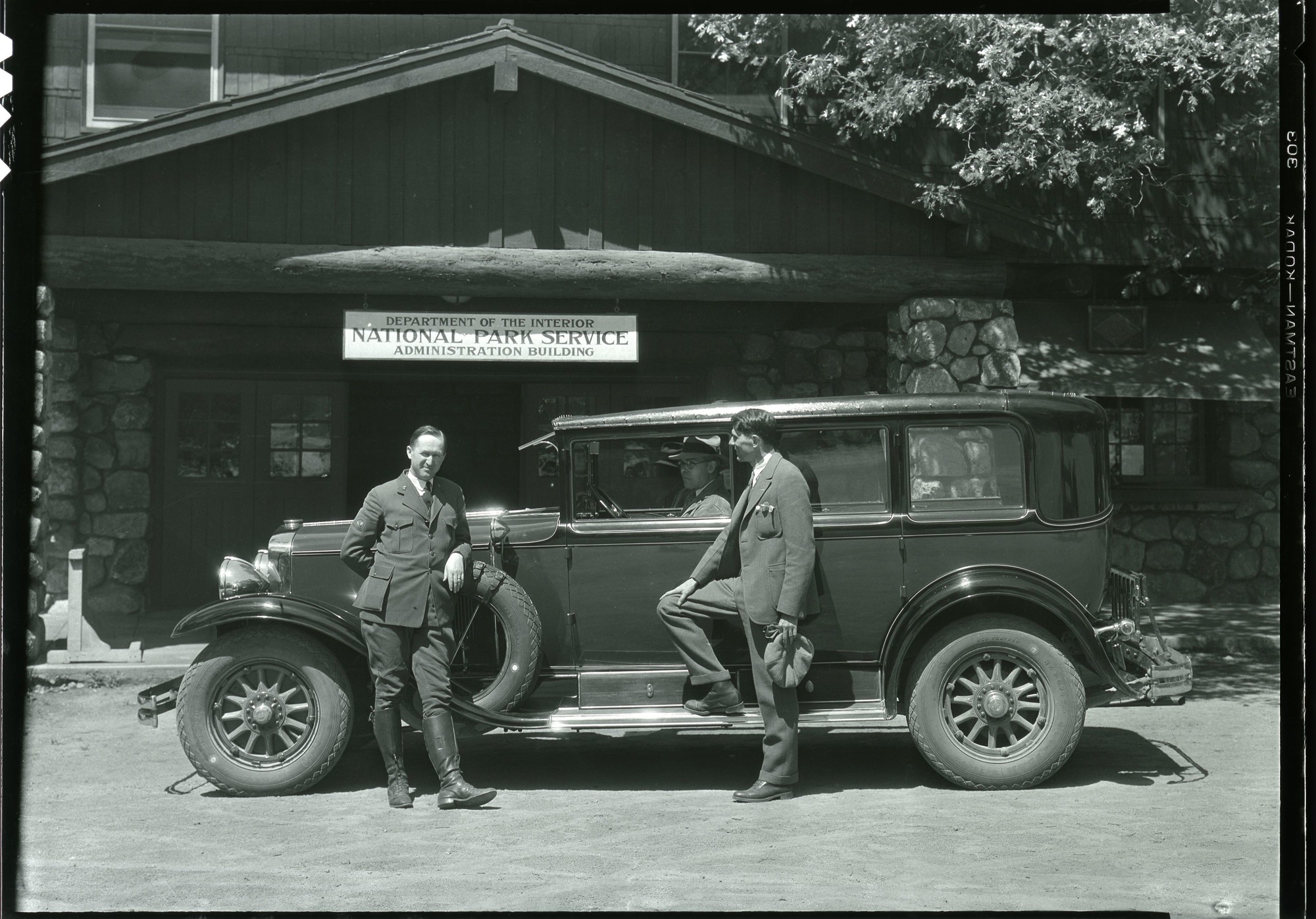 L to R: Mr. Albright, Huffman, & Don Tressider.
