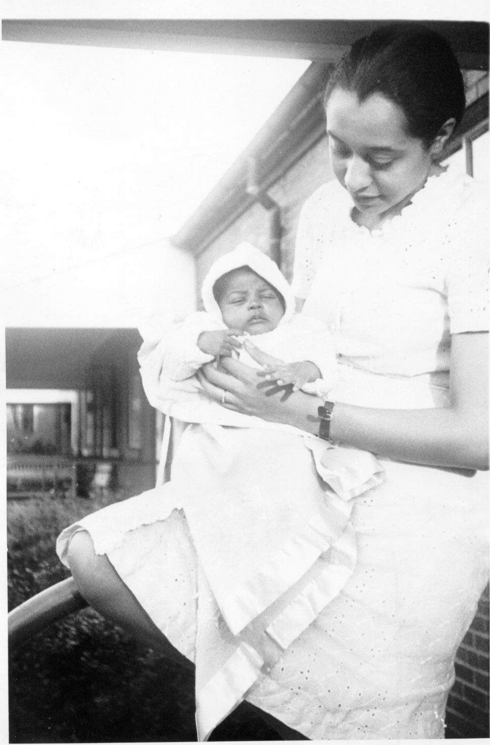 Maggie Laura Walker Lewis holding John William Lewis, Jr.