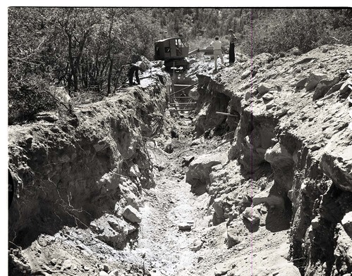 Water supply system - mouth of Birch Creek- lowering water line, 15-foot deep trench.