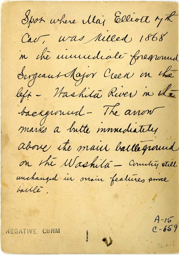 Site Where Major Joel Elliot and Seventeen Soldiers were Slain on November 27