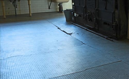 Plum Orchard Kitchen Floor Damage in September 2010