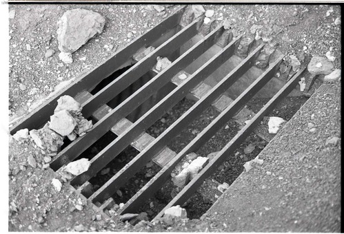 BW photos of rock slides in Kolob Canyons - 35mm.