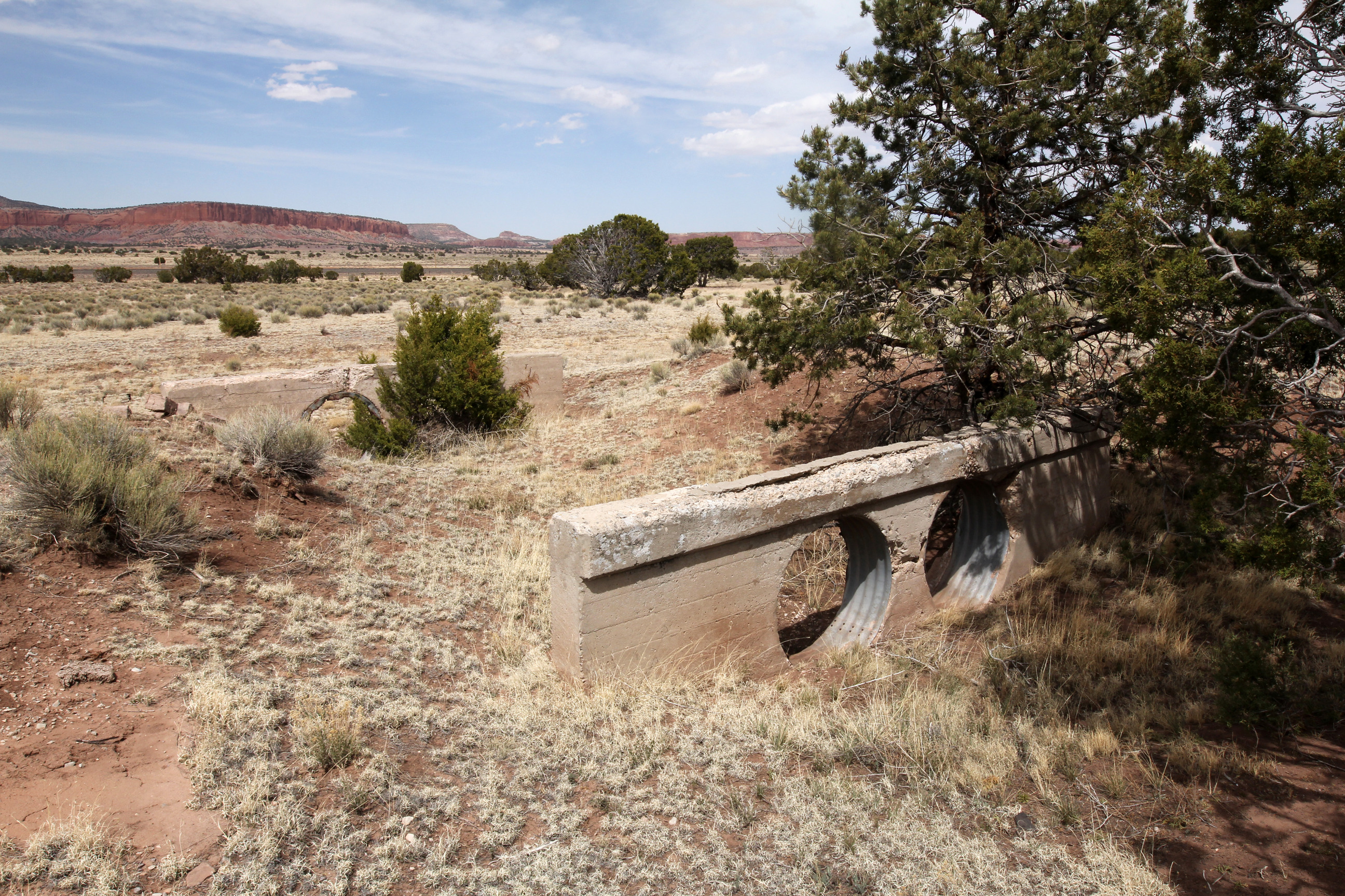 Concrete and Tinhorm Culvert about 1000’ W. of the above entry (E. of Thoreau).