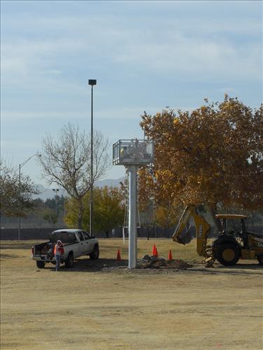 Construction of Light Towers in November 2010