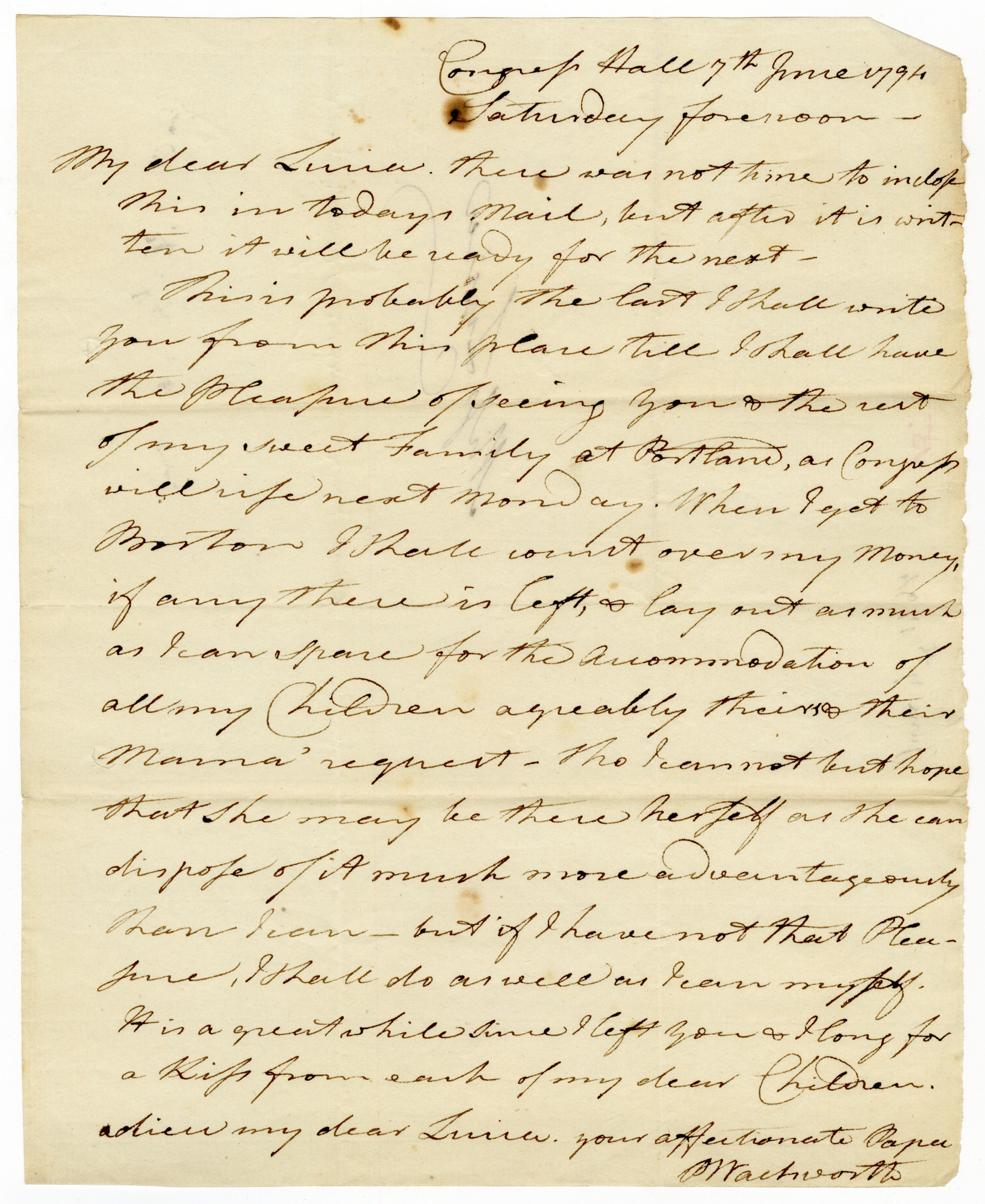 Manuscript letter
