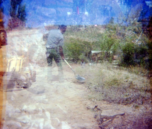 Color Photos of trail construction at Pipe Springs.