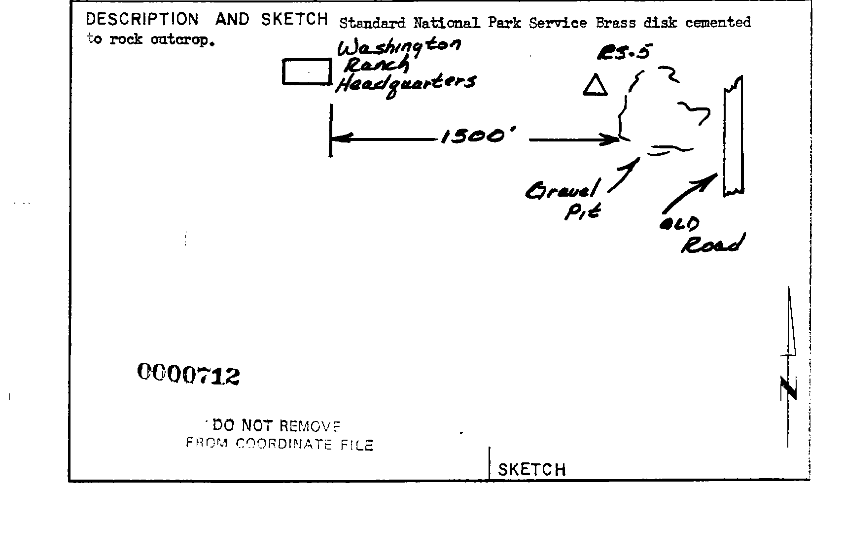 00000712 Survey Monumentation Sketch