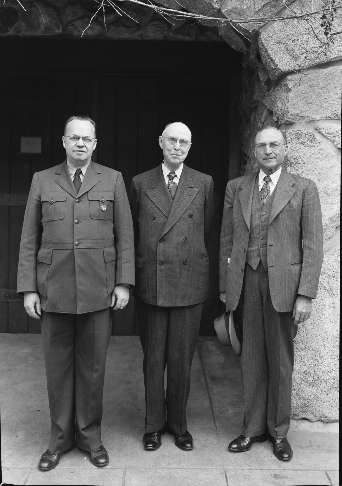 Park Supt. Carl P. Russell, C.M. Goethe, and Regional Dir. O.A. Tomlinson at Region 4 Naturalist’s Conference