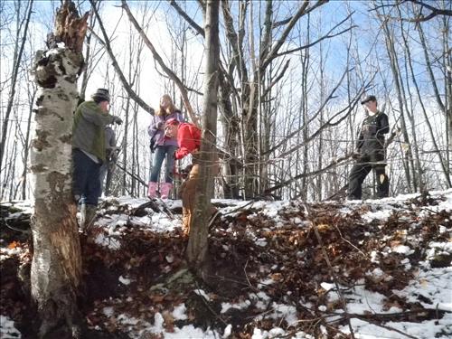 SLBE Benzie Central Earth Day 2011 Students Removing Fence from Woods