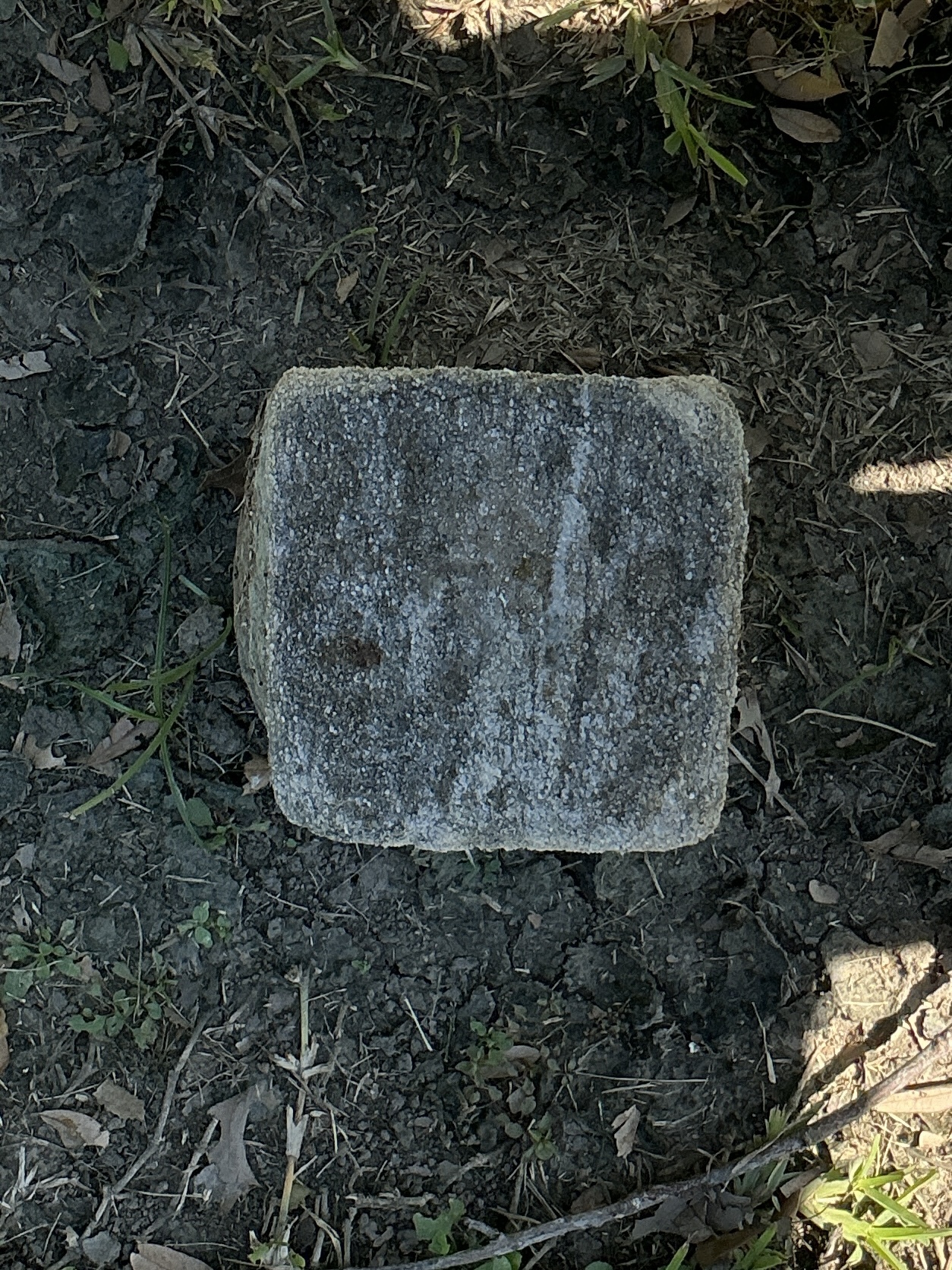 Top of flat marble marker