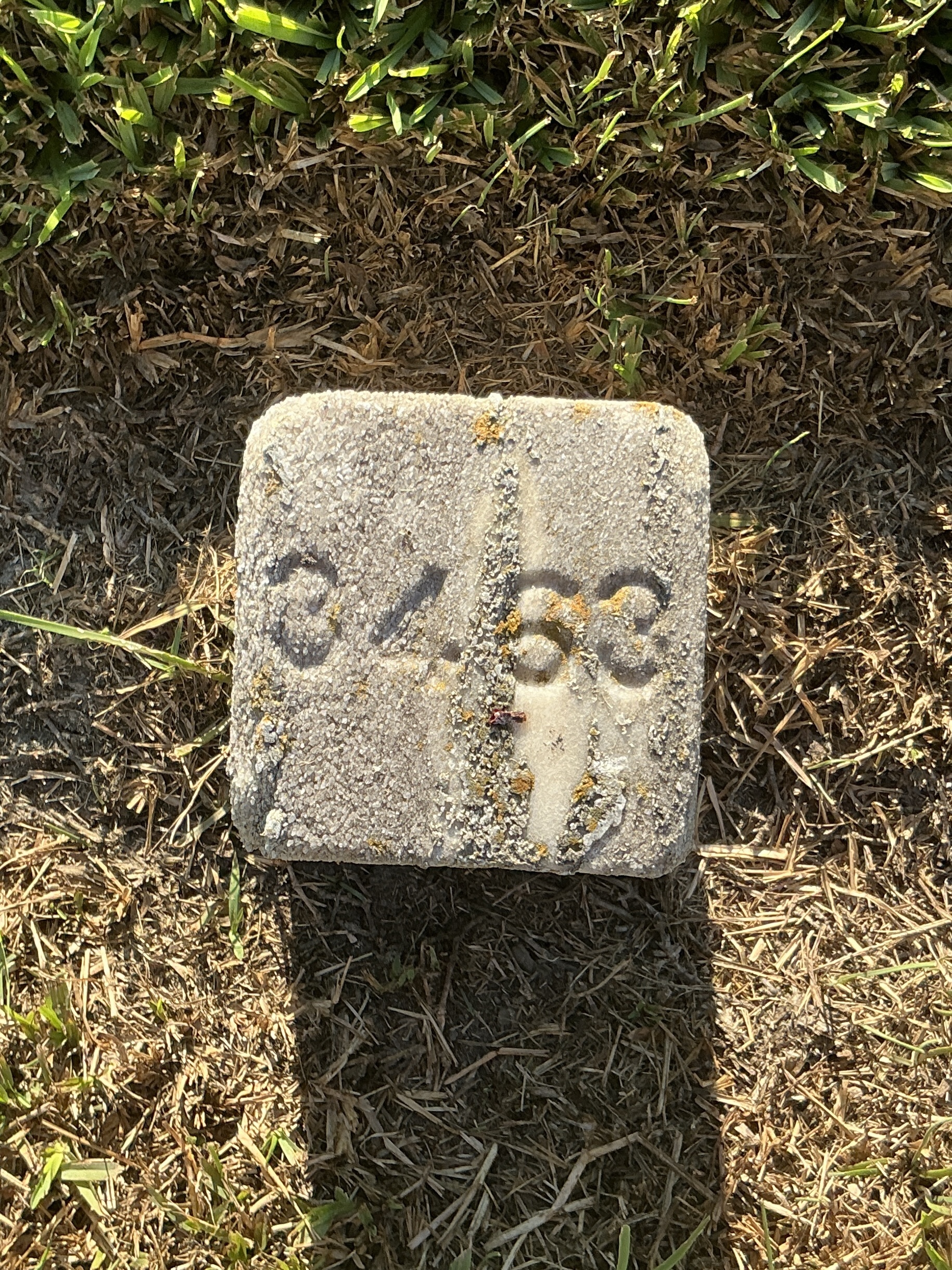 Top of flat marble marker