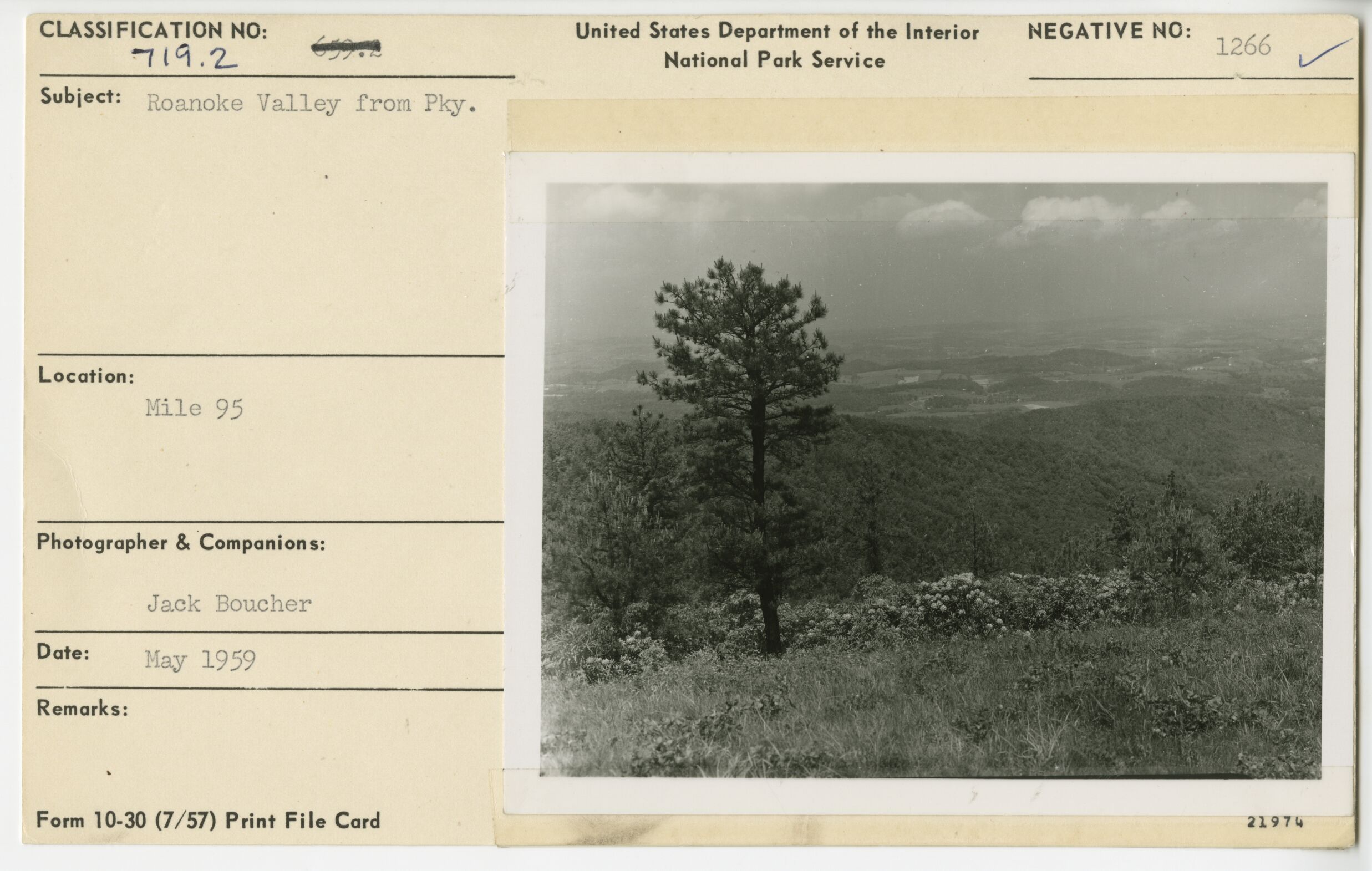 View of Roanoke Valley from Parkway