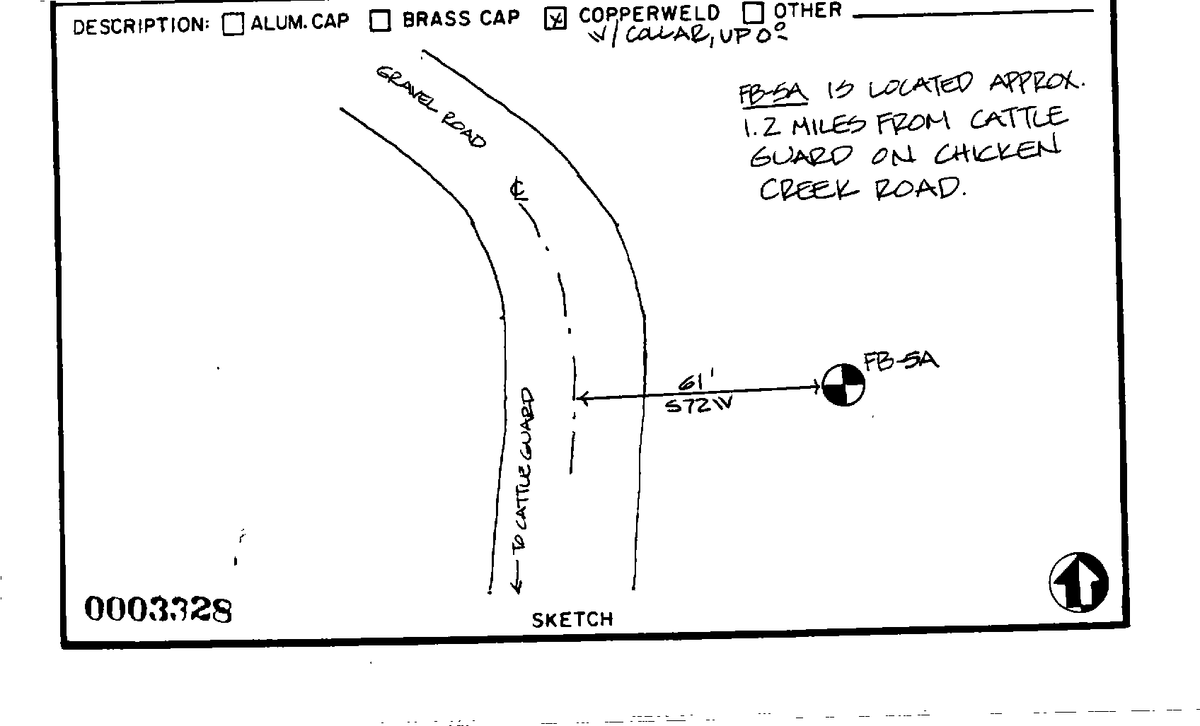 00003328 Survey Monumentation Sketch