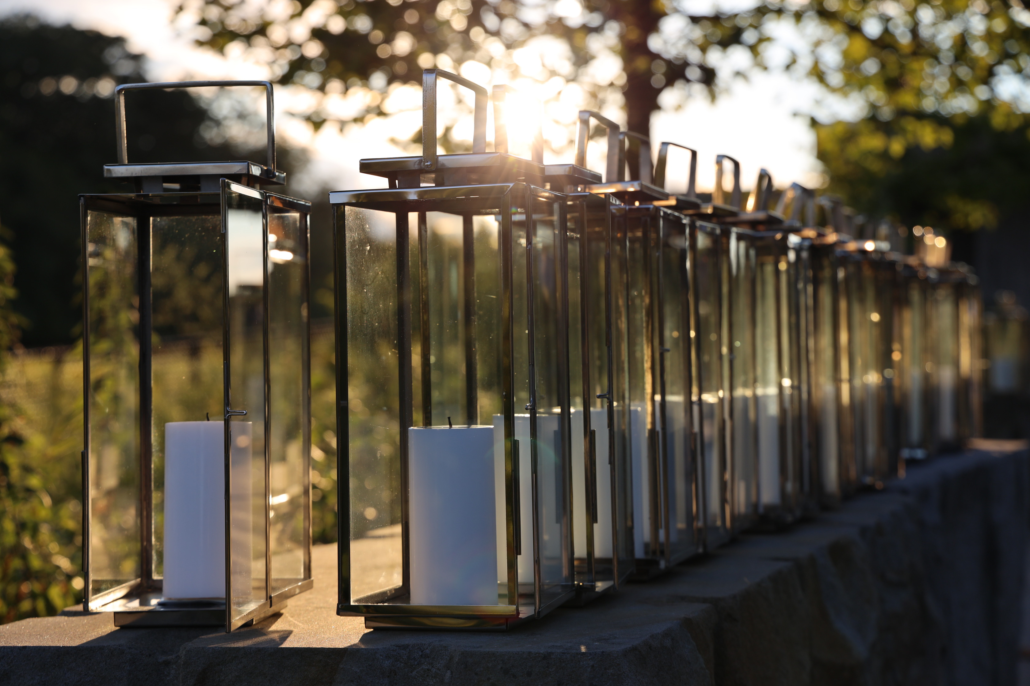 The candles/lanterns for the luminaria.