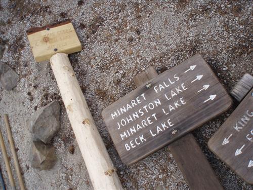 Installation of newly created trail signs, FY 12