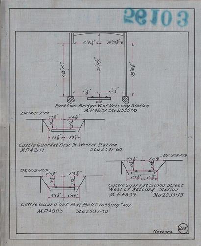 56103.LB--clearance sketches--Structures less than 8 feet from center line of track or less than 22 feet above top of rail [Group 06]