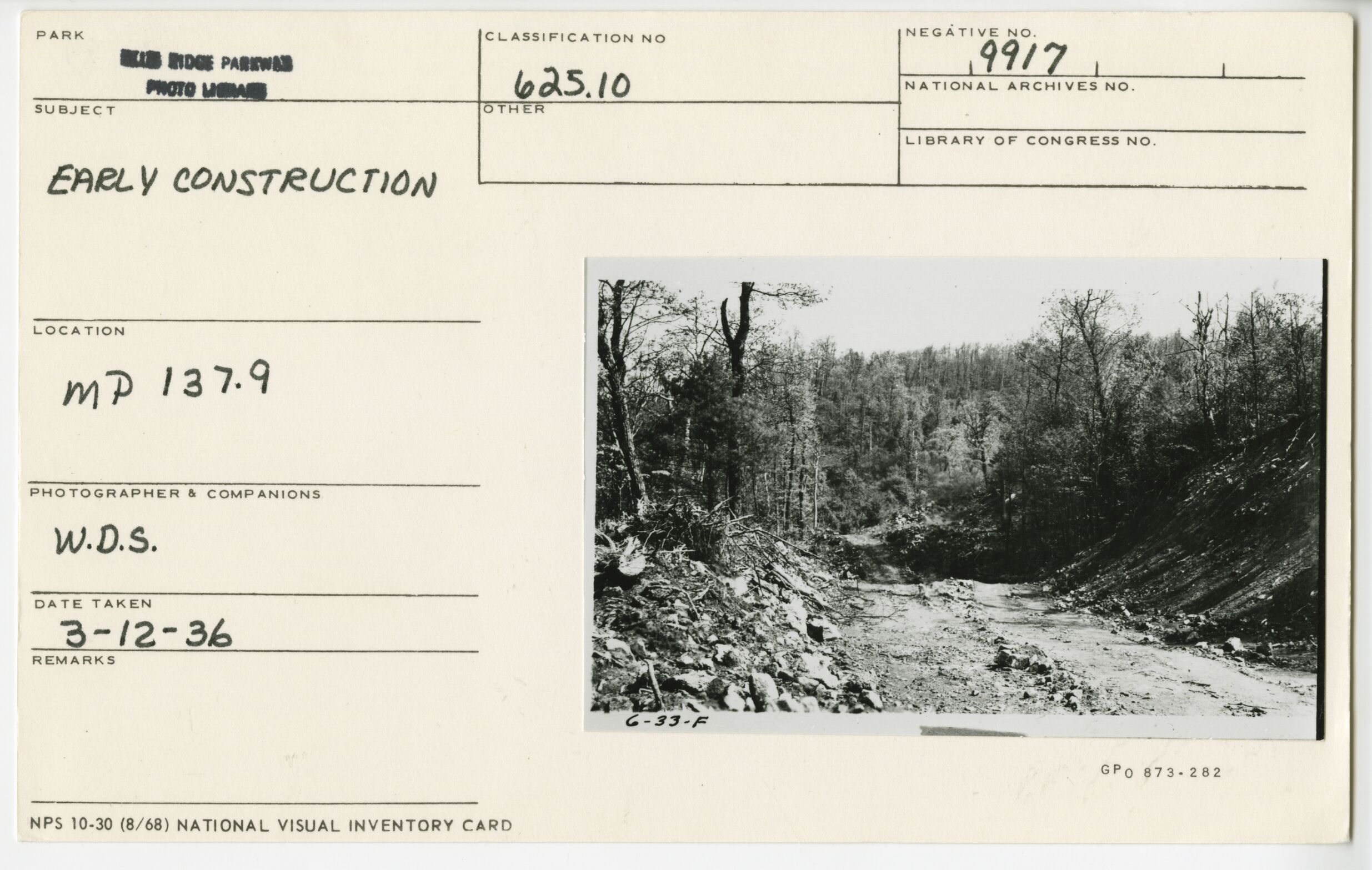 Early construction of Parkway