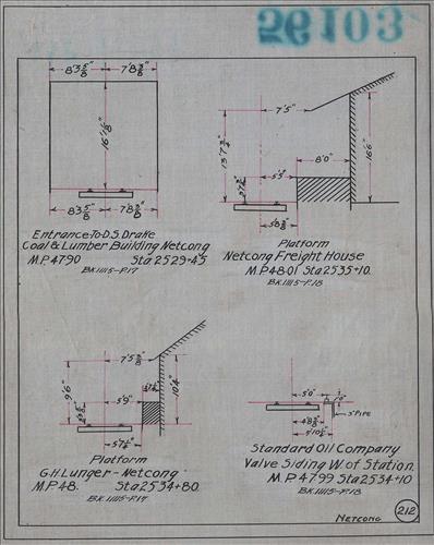 56103.LB--clearance sketches--Structures less than 8 feet from center line of track or less than 22 feet above top of rail [Group 06]