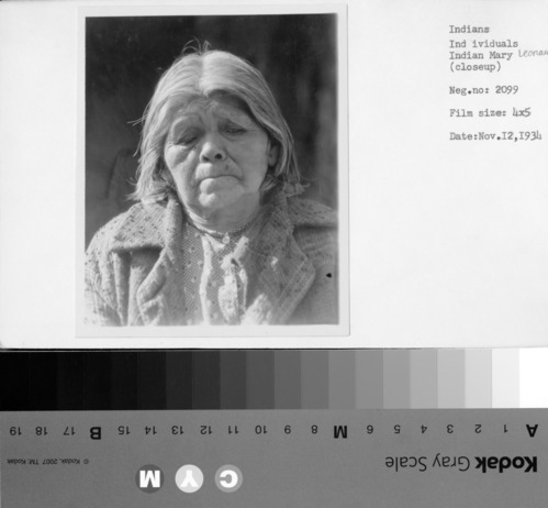 Native American Mary Leonard (closeup).