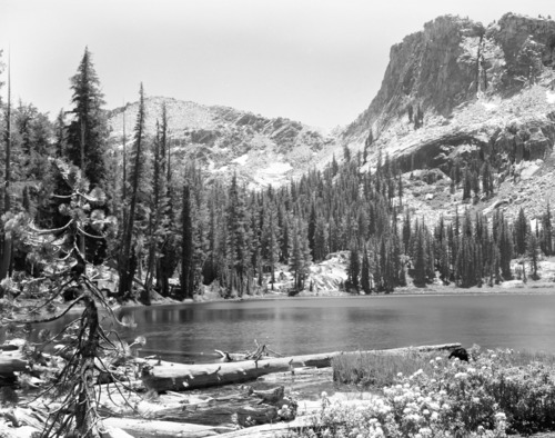 One of ten lakes with mountain in background.