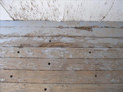 Floor of Historic Trails Barn at Rocky Mountain National Park in March 2009