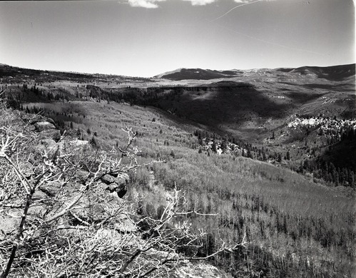 View looking northeast from Lava Point, sections 30 and 31, T 39S, R 10 W for boundary change.