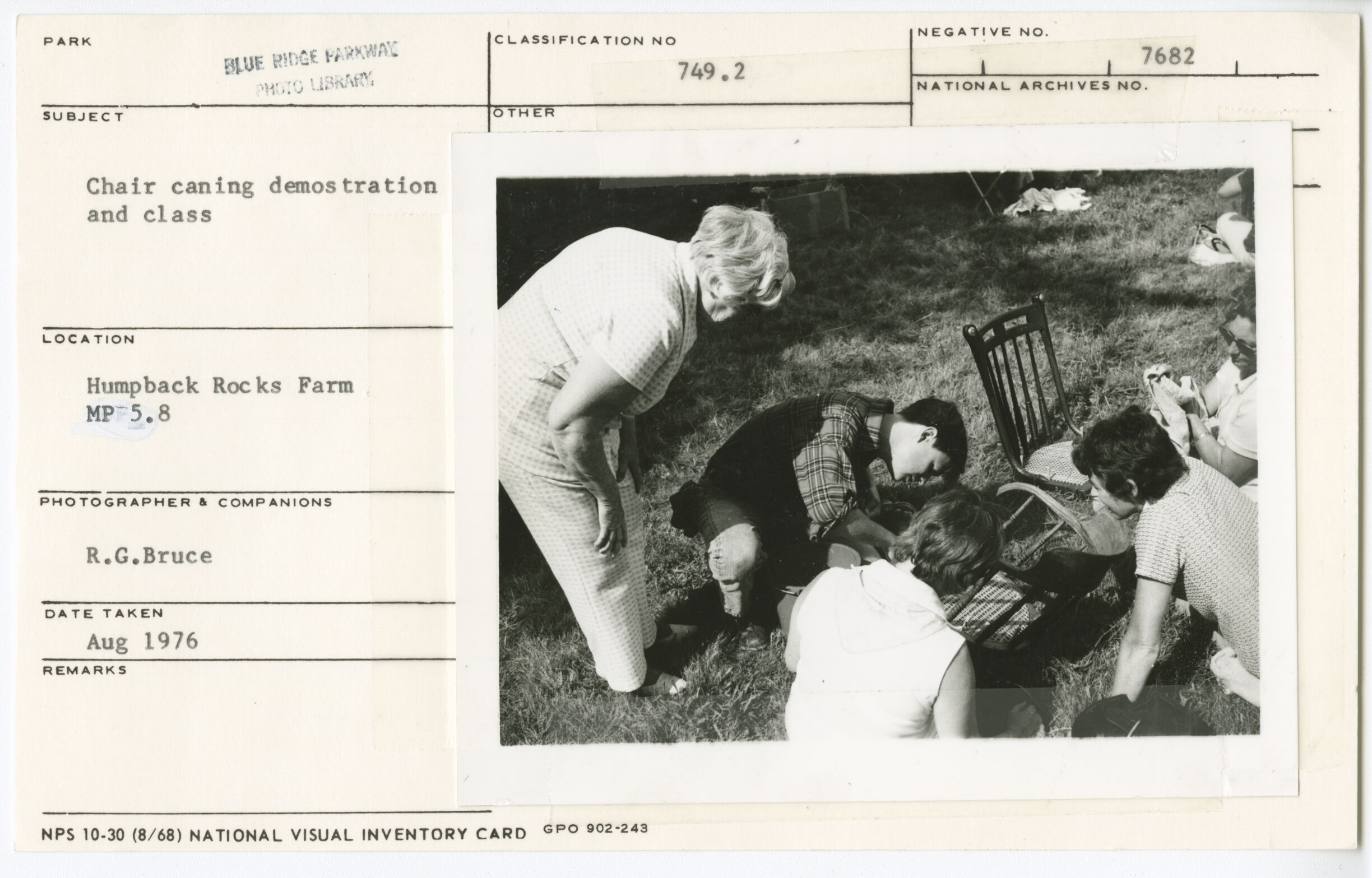 Chair caning demonstration and class