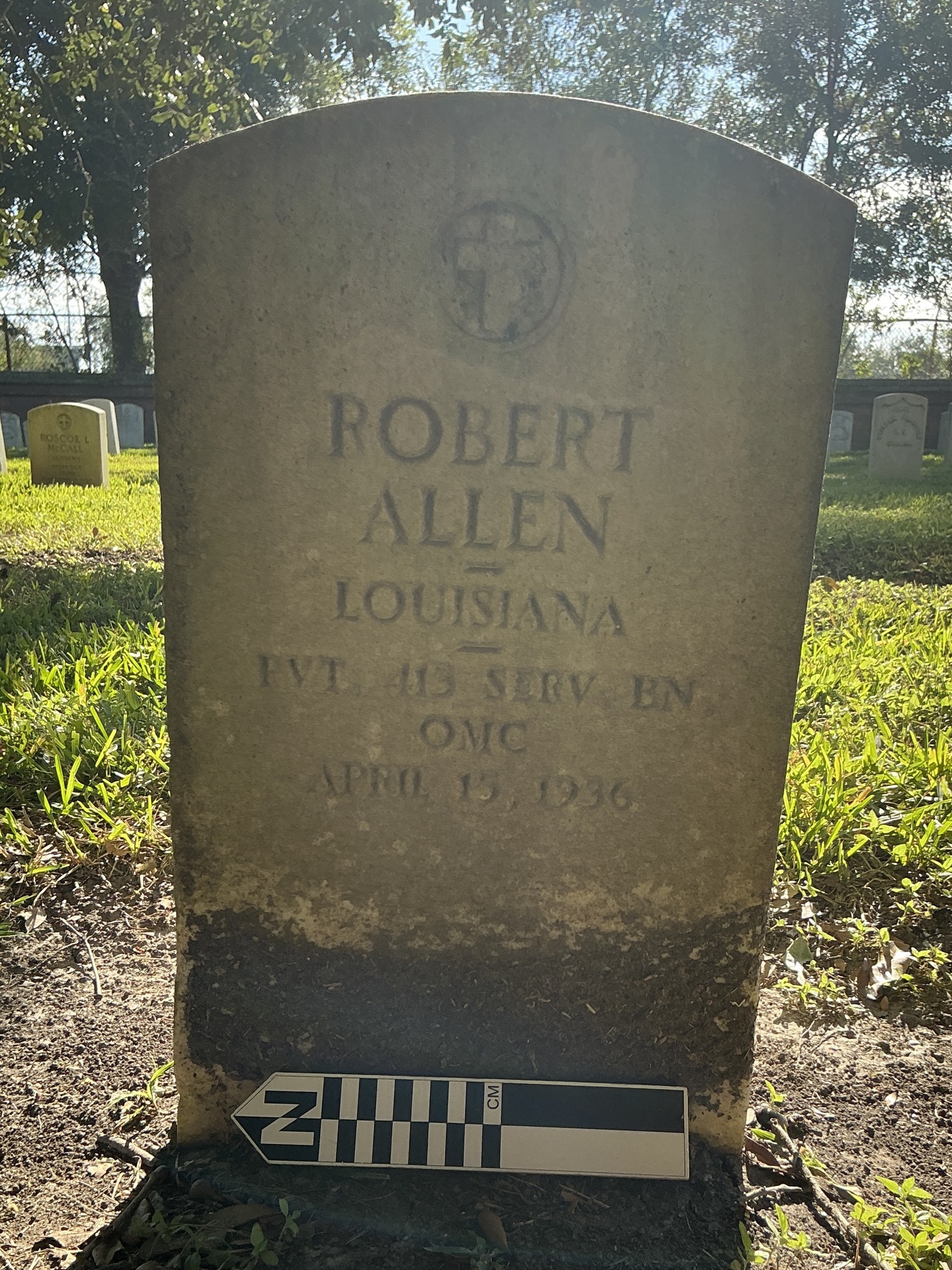 Extra image of upright marble headstone with flat face.