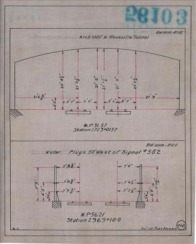 56103.LB--clearance sketches--Structures less than 8 feet from center line of track or less than 22 feet above top of rail [Group 14]