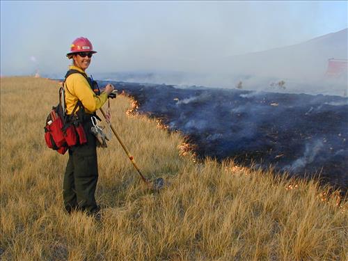 Prescribed burning monitoring at Theodore Roosevelt National Park