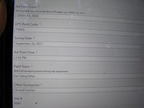 GRSM Accuracy Assessment. Plot Code: GRSM_AA_0065_1