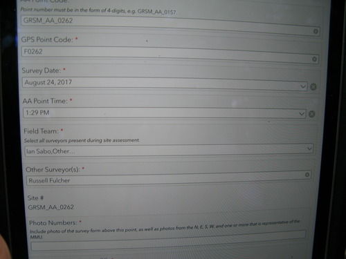 GRSM Accuracy Assessment. Plot Code: GRSM_AA_0262_1
