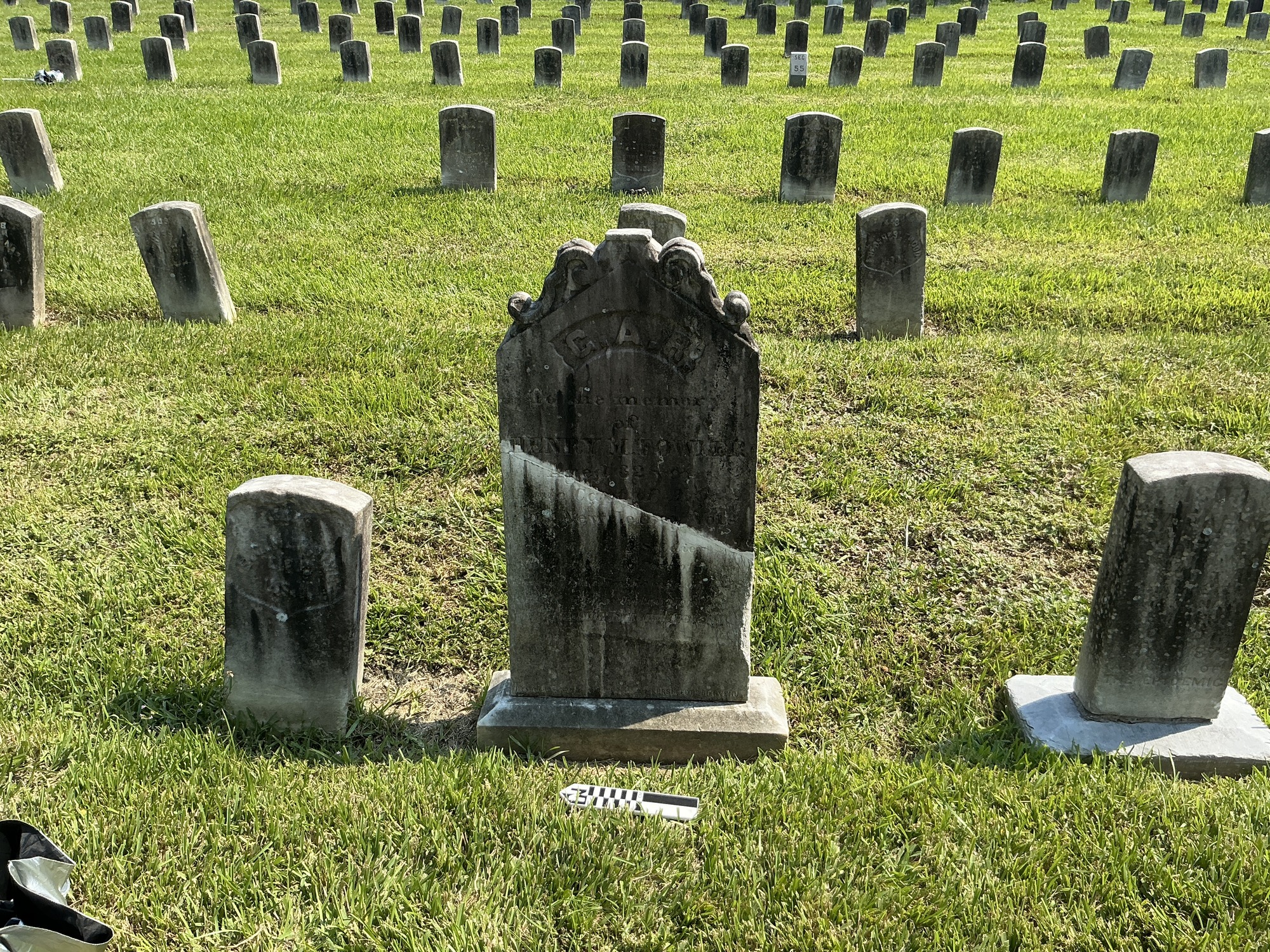 Extra image of headstone with flat face.