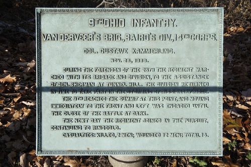 9th Ohio Infantry Regiment Tablet Marker