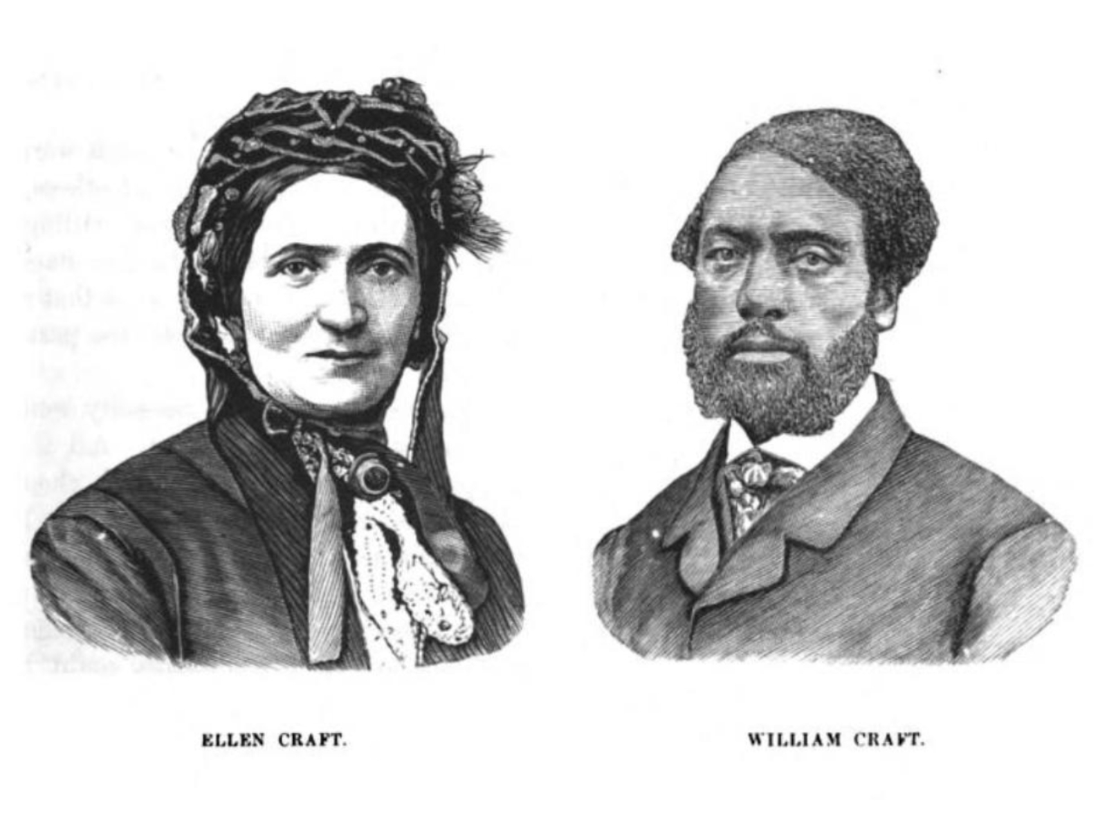 Print portraits of Ellen and William Craft