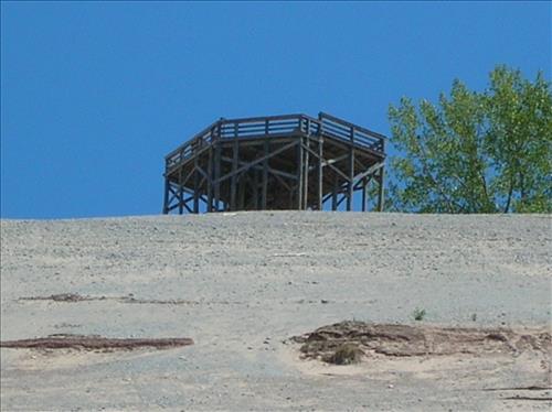 SLBE Pierce Stocking Scenic Drive - #9 Lake Michigan Overlook Platform from the Beach