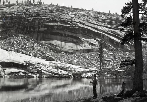 In southern end of park. Impressively located under arched granite.