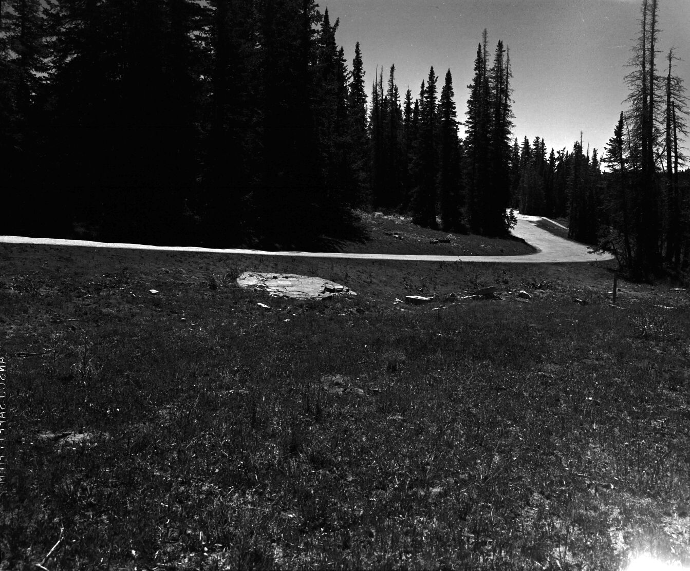 The completed paved road leading to campground. Record of project completion.