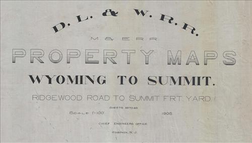 52430.LK--Property Map--Morris and Essex Railroad--Wyoming to Summit, NJ