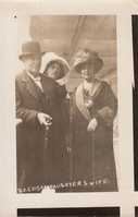 Thomas Edison, Mina Edison, and Madeleine Edison.