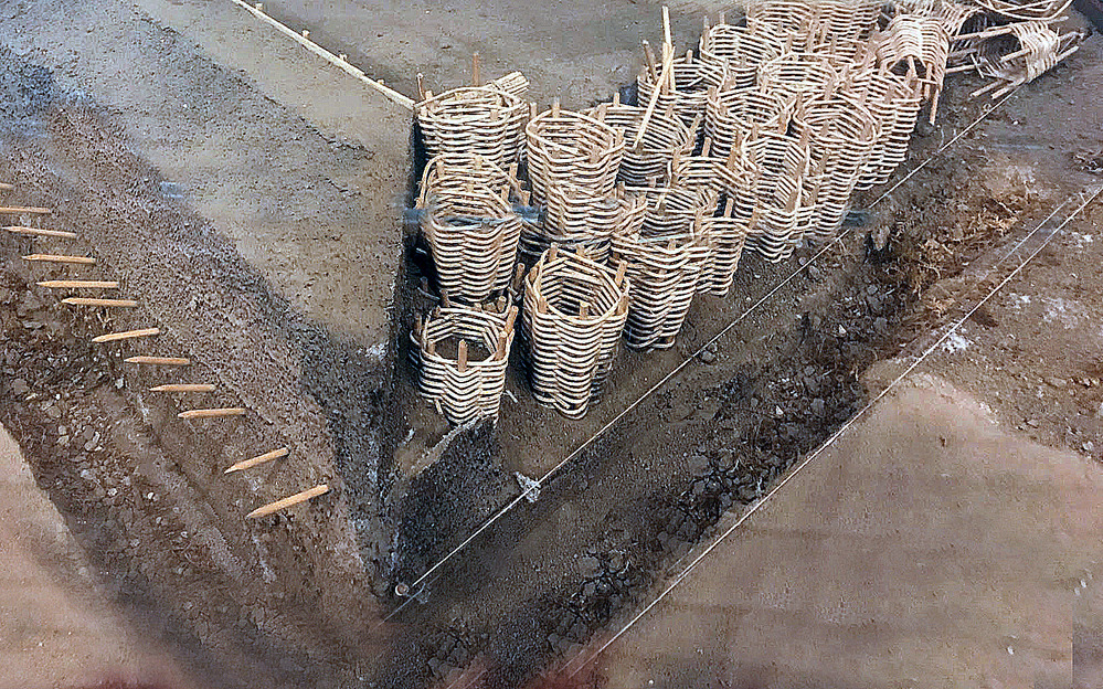 Redoubt 2 with model gabions and fascines