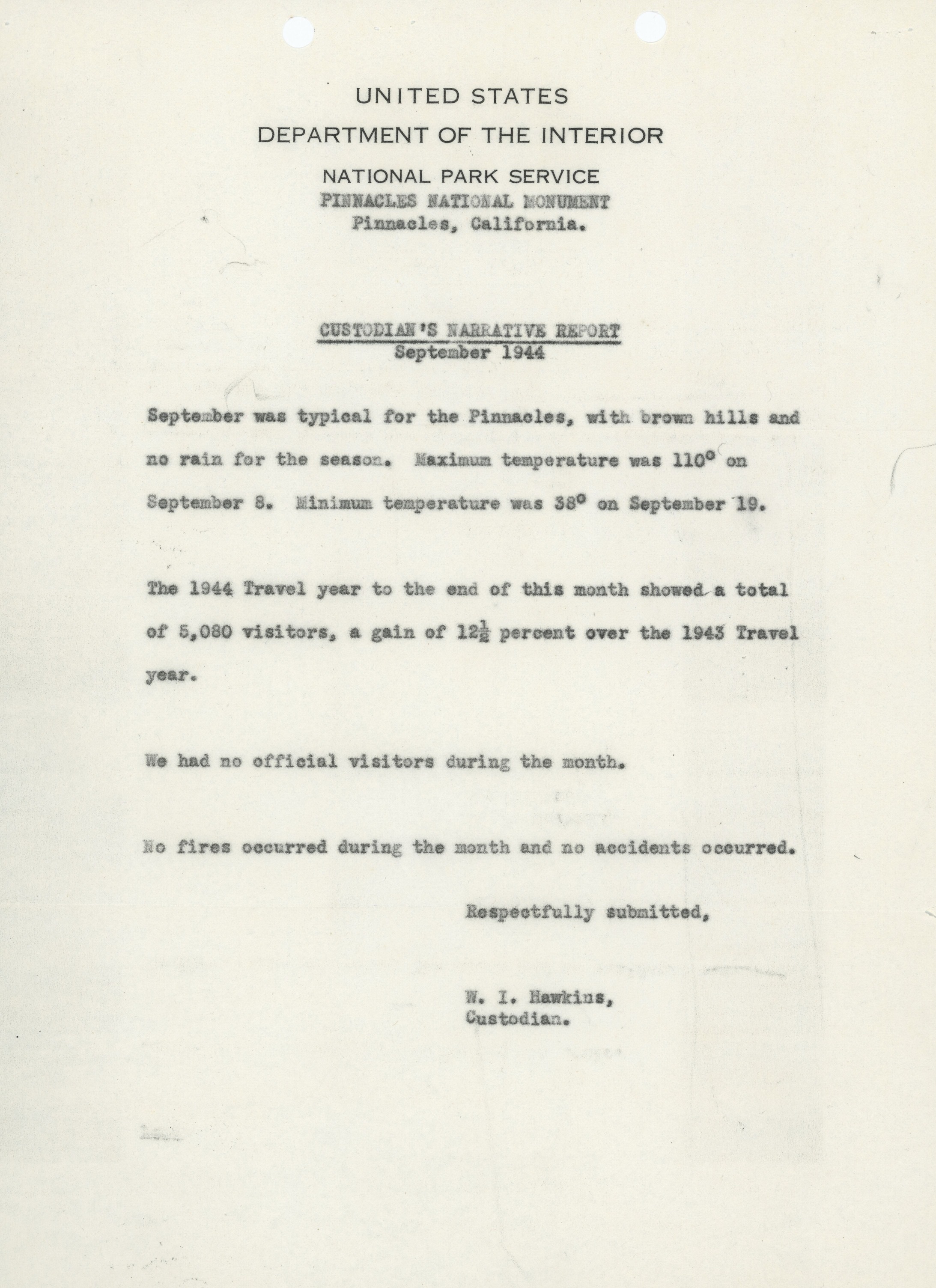 Superintendent's Narrative Report