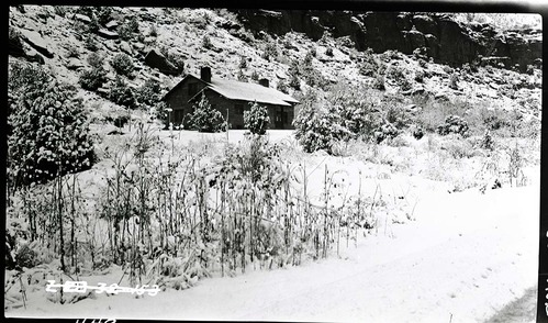 Building 1 (Superintendent's residence), with snow.