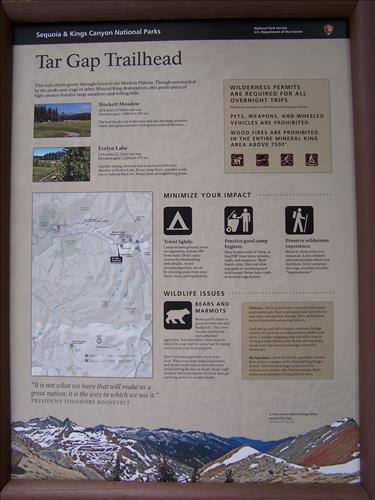 Mineral King--trailheads--orientation--Sequoia and Kings Canyon National Parks--11/2009