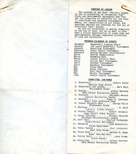 Booklet, Boys' Athletic League, 1938 p.3.tif