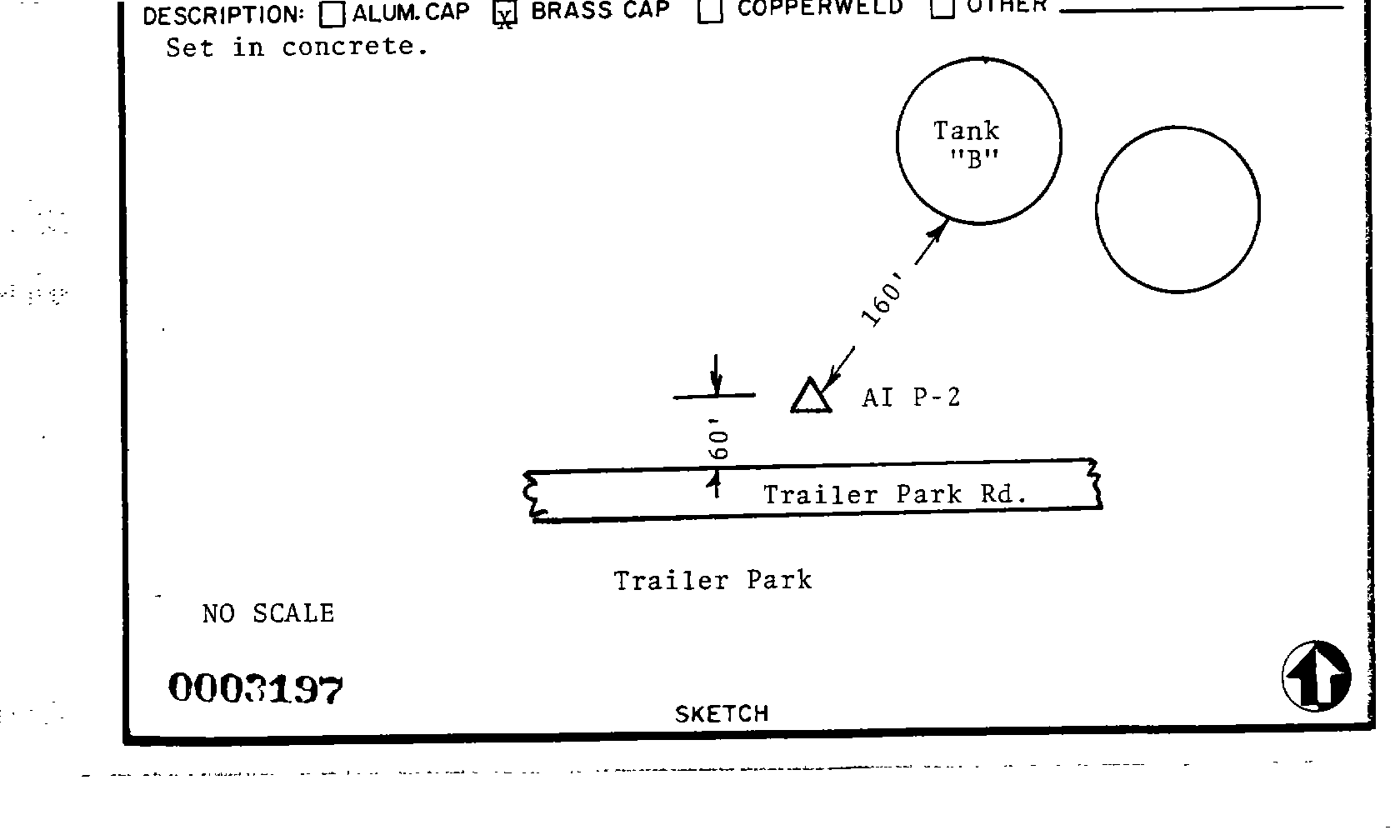 00003197 Survey Monumentation Sketch
